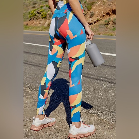 Beach Riot Pants - BEACH RIOT Sport Piper Leggings In Primary Mod High Rise Size XS Yoga Athleisure